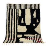 Traditional handmade pure wool Berber rug size 100 x 200 cm