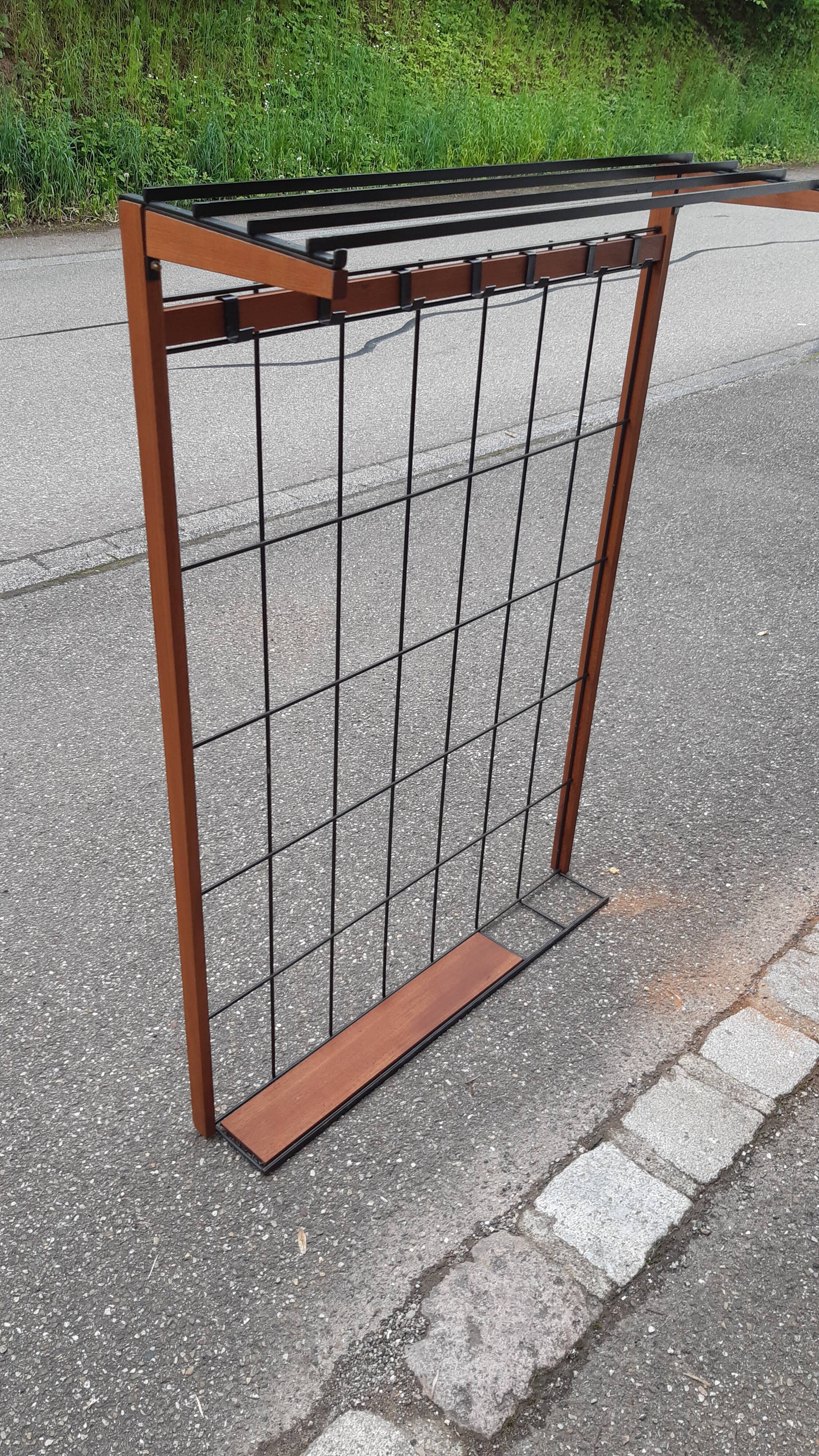 Teak wall-mounted locker room from the 60s