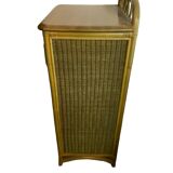 Chiffonier furniture with drawers rattan green wood