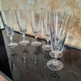 Set of 6 champagne flutes