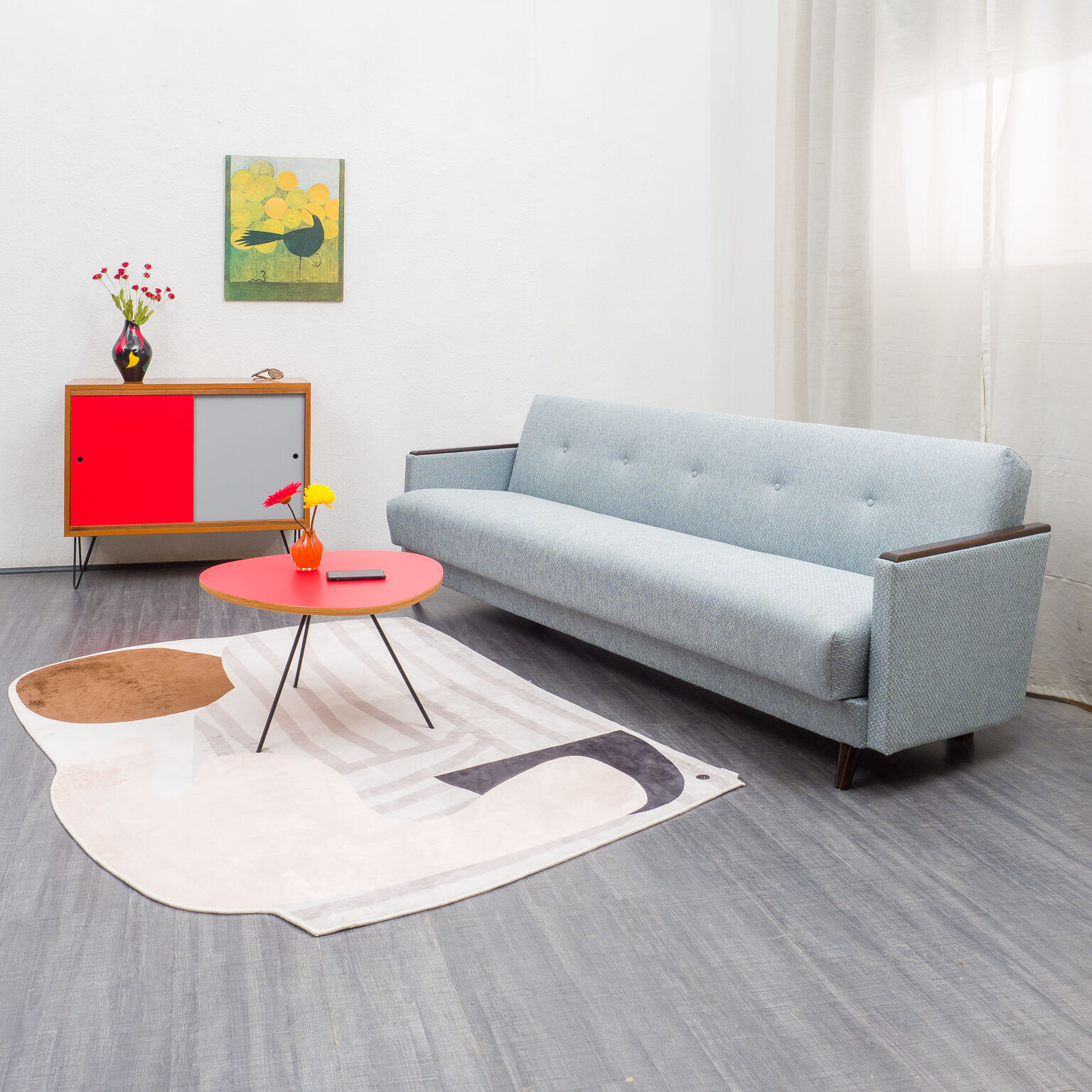 Sofa bed 50s, fully restored