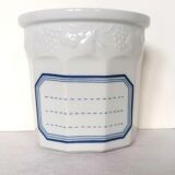 Lourioux porcelain jam jar signed Philippe Desportes