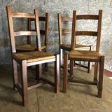 Set of 4 canned chairs