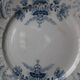 Set of 4 dessert plates from the St Amand earthenware factory, Régence model, iron earth