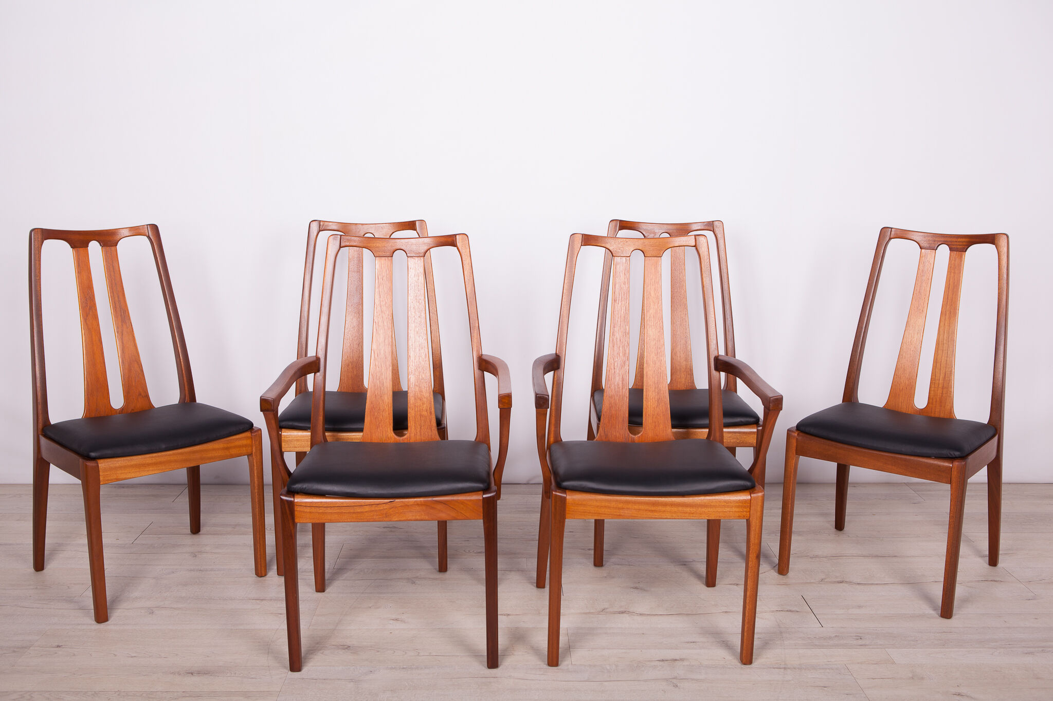Set of 6 mid century dining chairs from Nathan, 1960s Selency