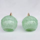 Green speckled appliques