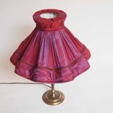 Brass lamp and silk lampshade