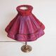 Brass lamp and silk lampshade