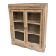 Oak display cabinet – 2 doors with glass