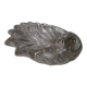 Shell-shaped crystal paperweight.