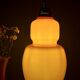 Suspension globe vintage en opaline orange