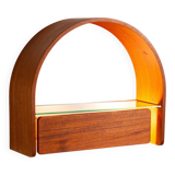 Domus wall console with lighting and glass