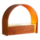 Domus wall console with lighting and glass