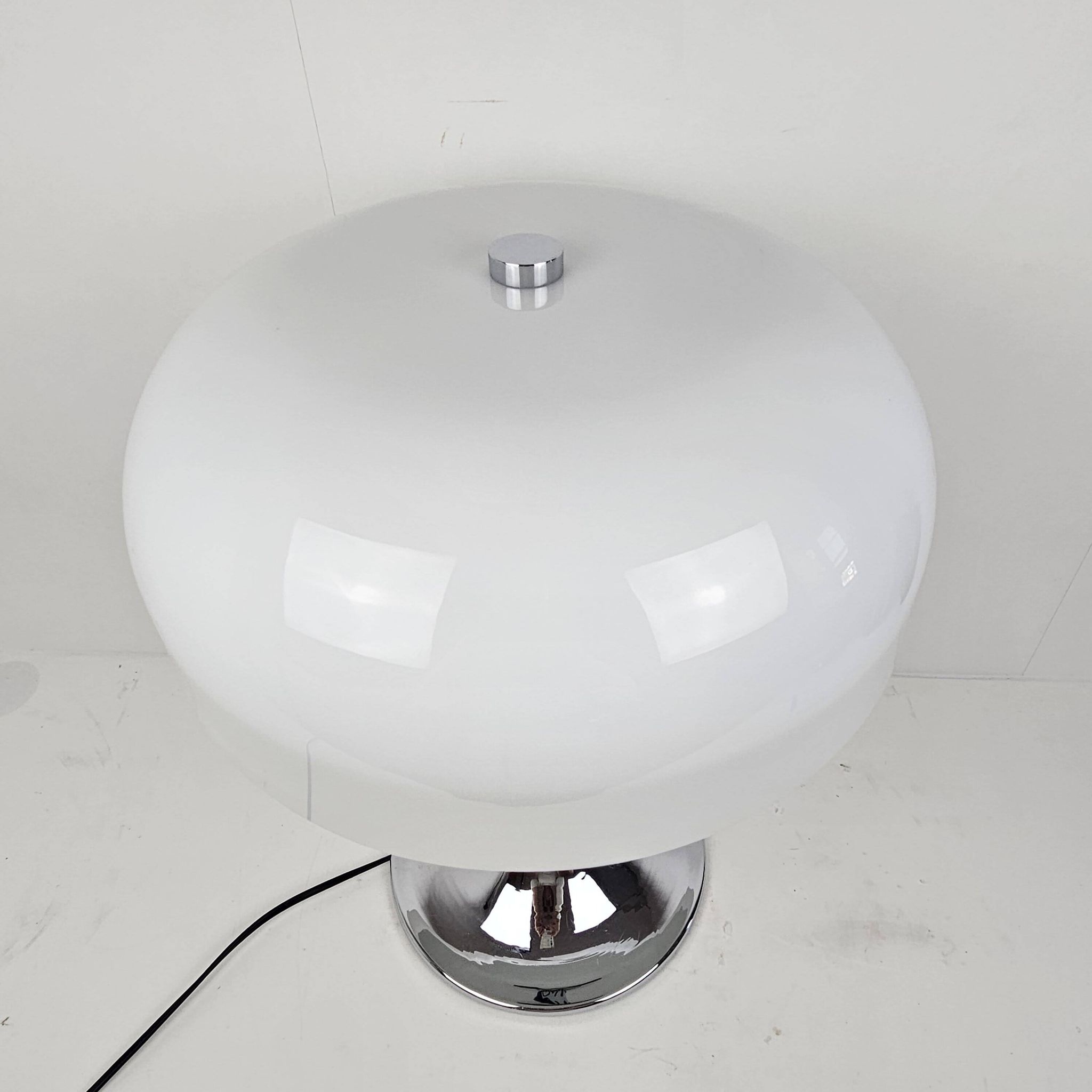Mushroom Table Lamp in Chrome, Italy 1970's