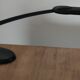 Black unilux workshop lamp with articulated arm