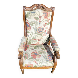 Fauteuil Voltaire en noyer