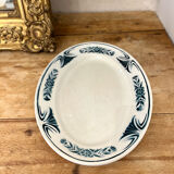 Plat ovale en faïence, Badonviller