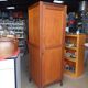 Vintage Wooden and Metal Wardrobe / Boarding School 1950