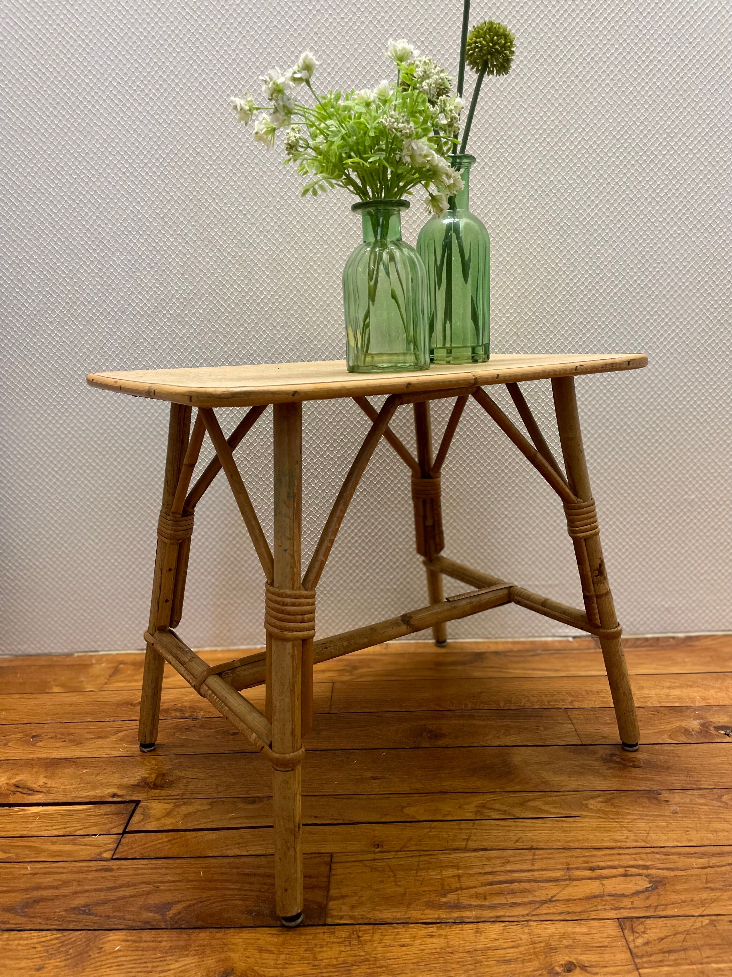 Vintage rattan coffee table