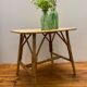 Table basse en rotin vintage
