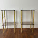 Tables d’appoint en verre et laiton