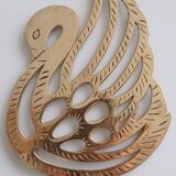 Brass swan trivet