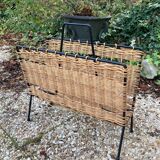 Raoul Guys vintage wicker magazine holder
