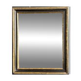 Miroir Napoléon III en bois noir et doré, XIXe siècle