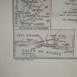 Old map of French Africa, Senegal 1861