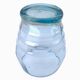 Art Deco 1930s 2 glasses Transparent turquoise blue glass