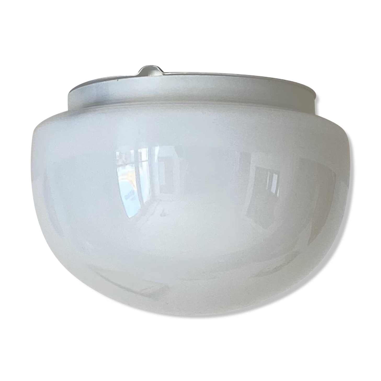 Small half-spherical half-moon wall light ceiling light 14 cm opaline