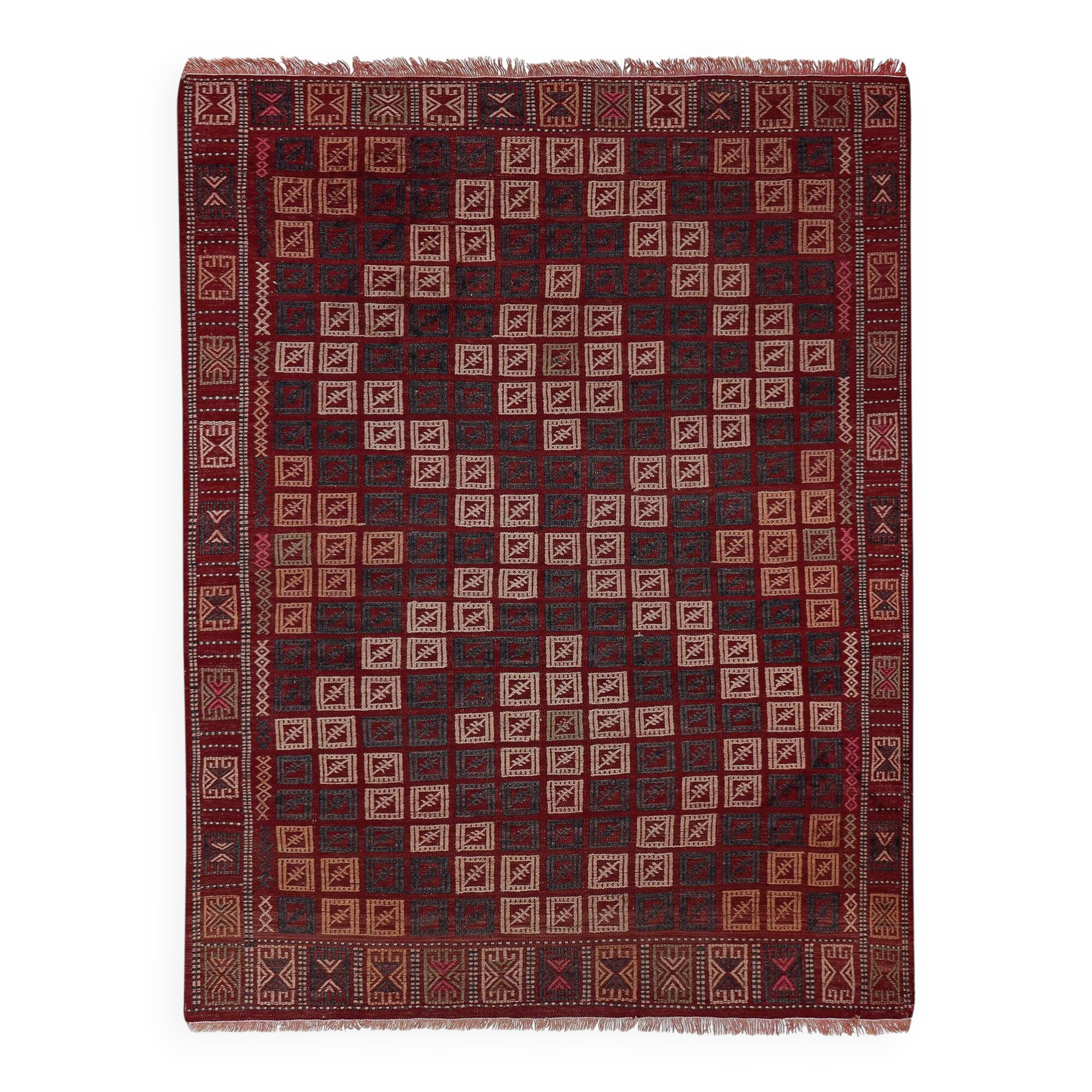 Kilim turc vintage tissé main 150x212 cm