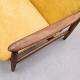 1965 Edmund Homa Chair, Model GFM-64 High Back in Yellow