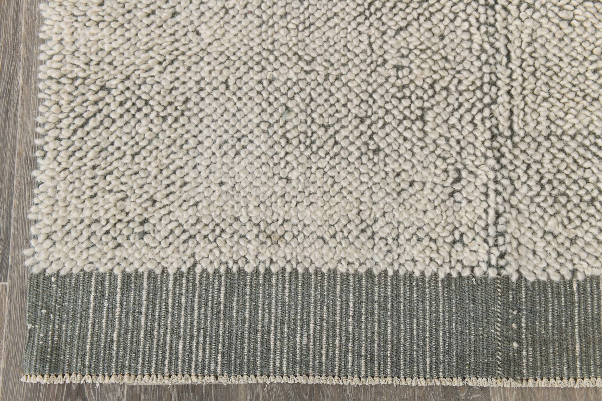 4x7 Shades Of Ash Green Handmade Wool Vintage Rug, 129x217Cm SK 34947