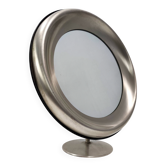 Round Anodized Brass Vanity Mirror Attr. to Sergio Mazza, Italy