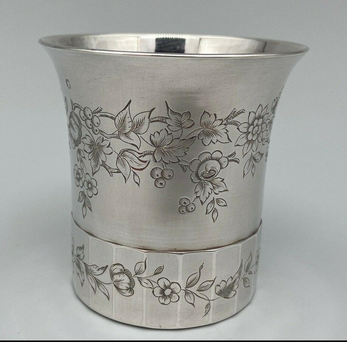 Timpani solid silver floral decoration 1900 poincon minerva