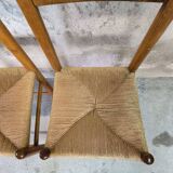 Pair of straw chairs