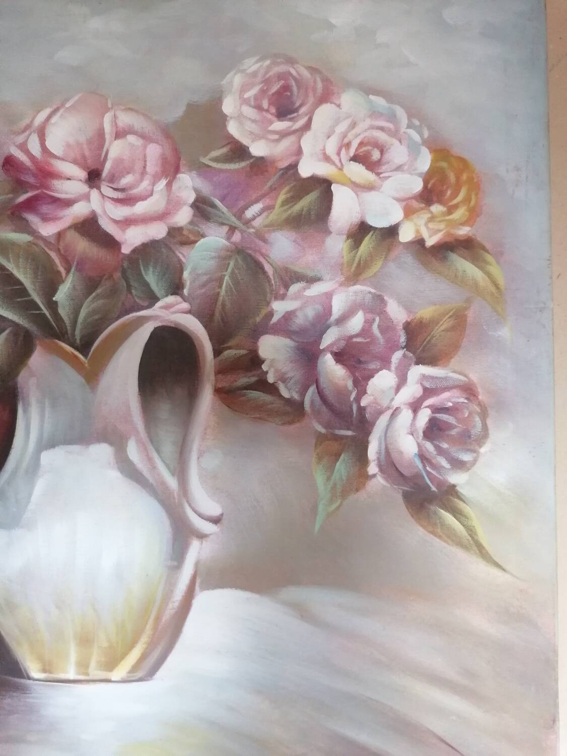 Oil painting bouquet of flowers 60x50 cm