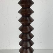 French wood turned table lamp in the style of Charles Dudouyt, 1950s