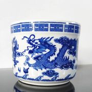 Cache-pot / Vintage porcelain brush pot