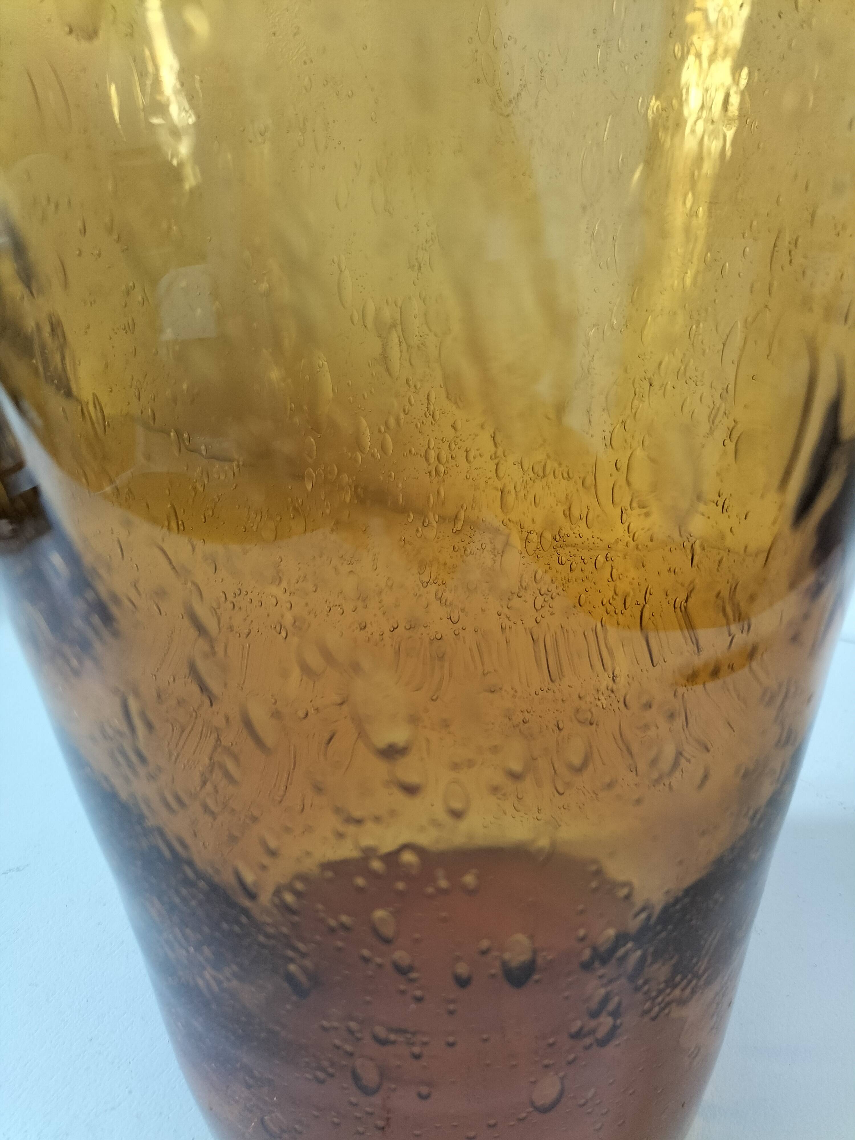 Grand vase verre bullé