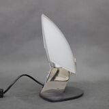 Pair of Italian midcentury table lamps by F. Fabbian, frosted glass, 1980s