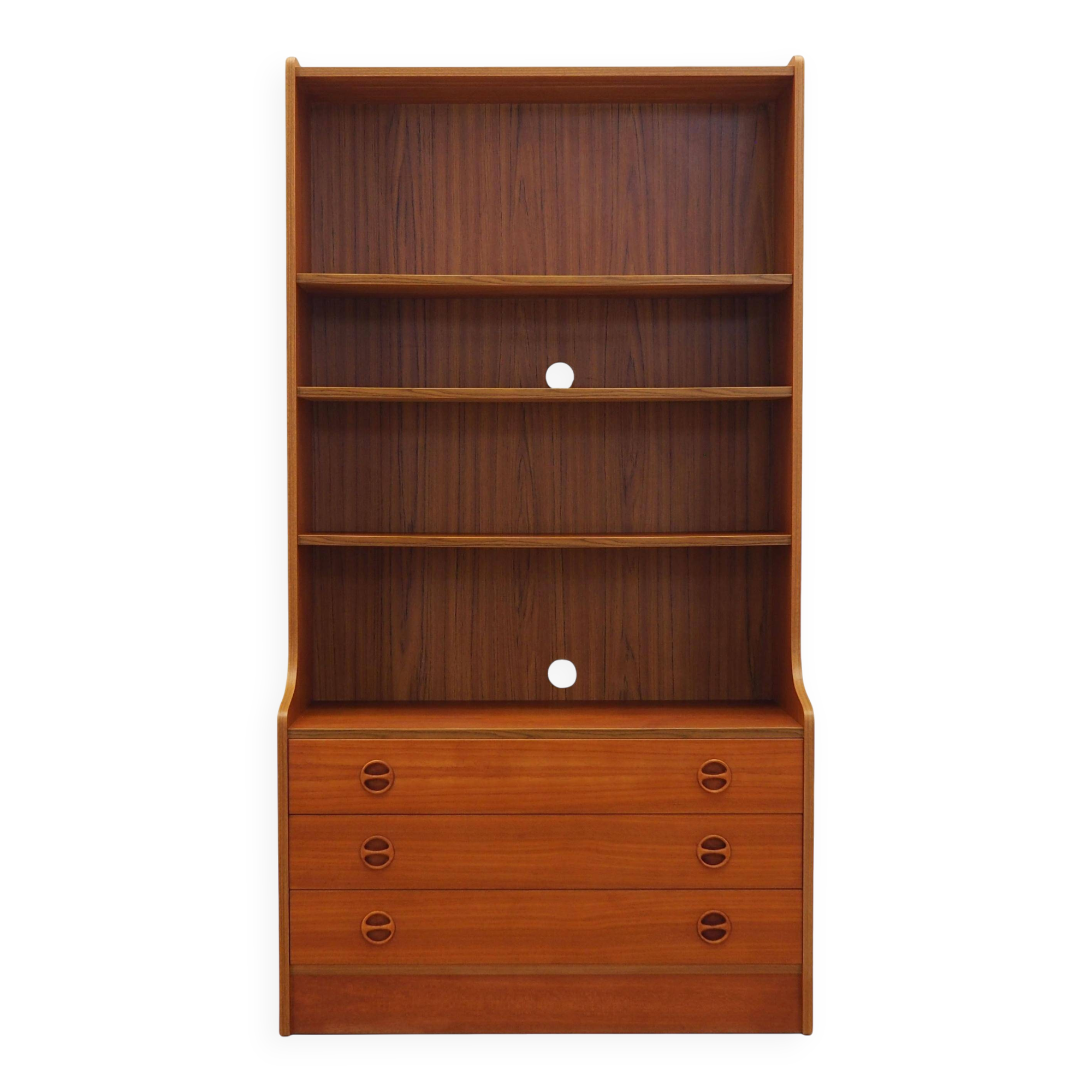 Bibliothèque en teck, design danois, années 1960, production : Danemark