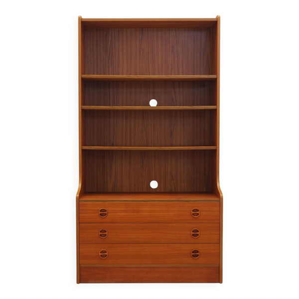Bibliothèque en teck, design danois, années 1960, production : Danemark