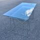 bureau chrome et verre