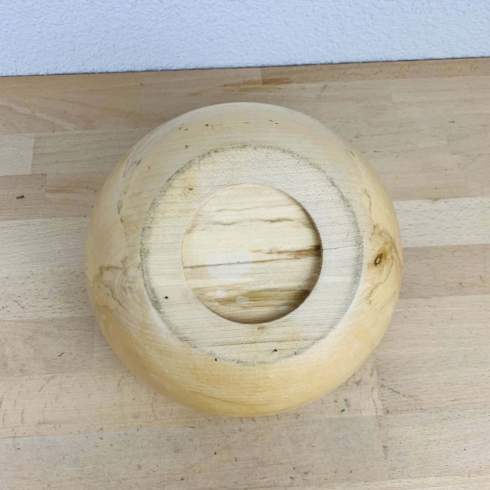 Vintage brutalist wooden cup, pocket tray