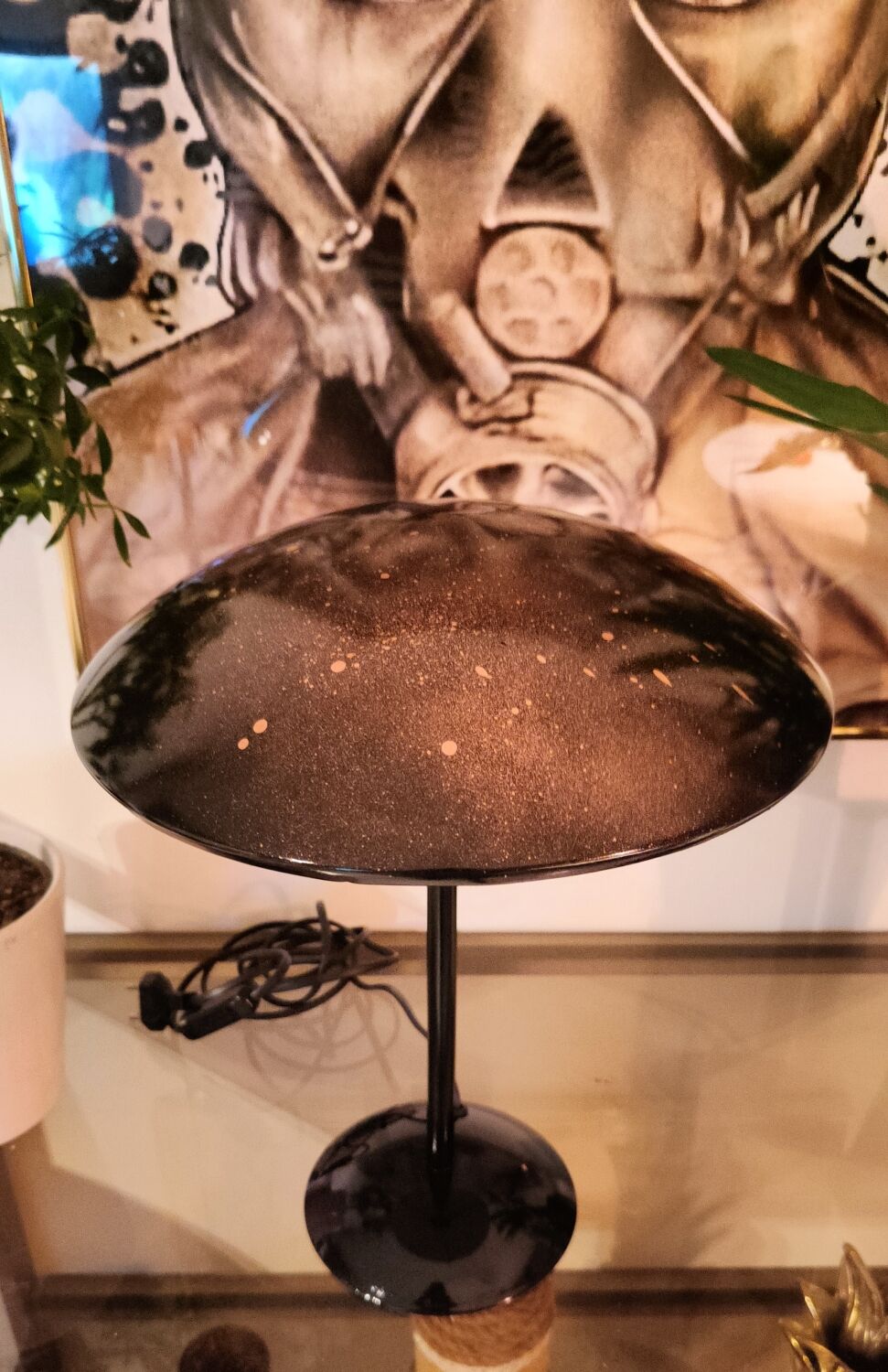 Vintage mushroom lamp 1980