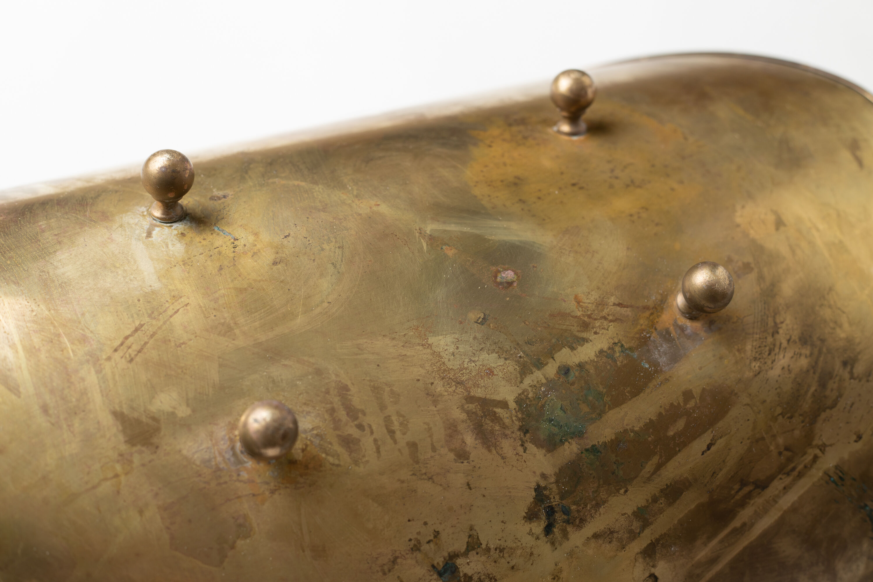 Vintage brass log holder