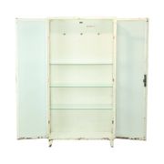 Old Metal Pharmacy Cabinet Medicine Cabinet Glass Industrial 1970s