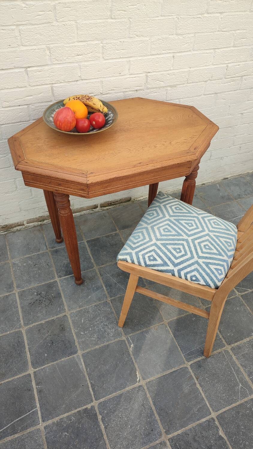 1940 oak dining table and decor